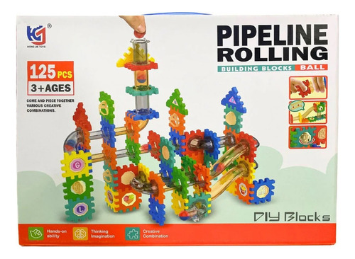Tobogan Pista De Canicas Pipeline Rolling 125 Piezas