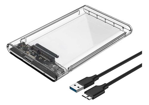 Caja Disco Duro Externo De 2,5 , Sata Usb 3.1 Transpare...