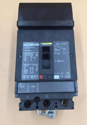 Interruptor Termomagnetico Square D Hga36070 3x70amp