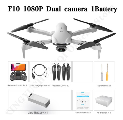 Drone F10 4k Hd Cámara Doble Gps 5g Wifi Fpv Helicóptero