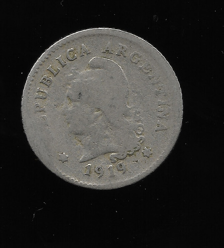 Ltc575. Moneda Nacional De 10 Centavos De 1919.
