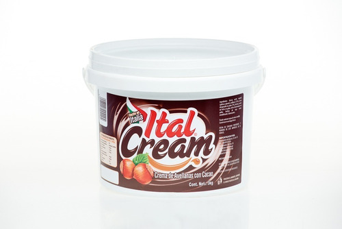 Ital Cream Avellana Cacao Y Chocolate * Tipo Nutella 3 Kg