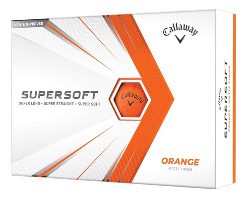 Pelotas Bolas De Golf Callaway 2021 Supersoft Naranja