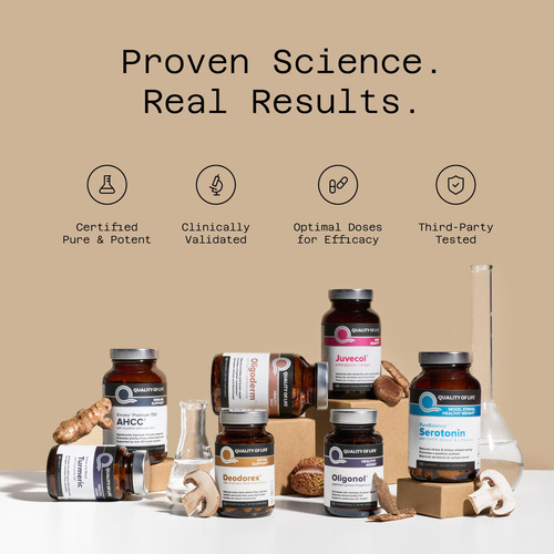 . Suplemento Quality Of Life Premium Ahcc Immune Support