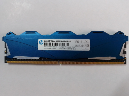 Memoria Ram Ddr4 8gb Bus 3000 7eh64aa#abm Hp