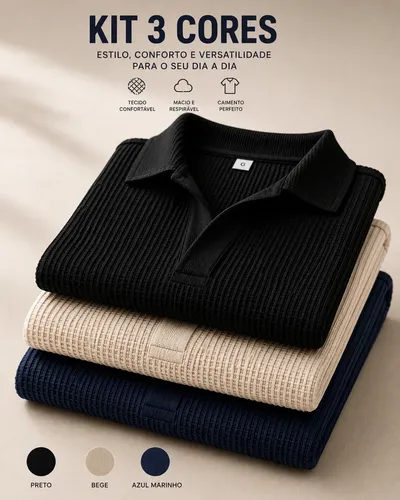 Kit Camisas Gola Polo Camisetas Blusas
