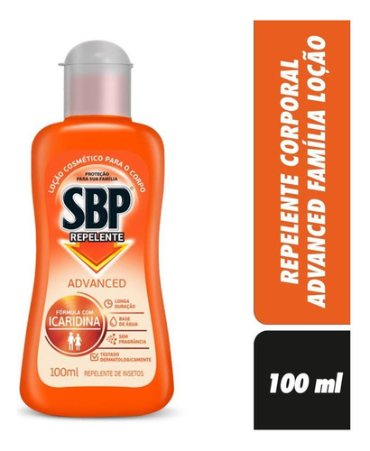 Sbp Advanced Repelente Corporal Loção Com Icaridina 100ml