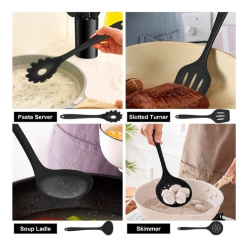 3 Juegos Con 6 Utensilios Cocina Cucharon Volteador (18pz)