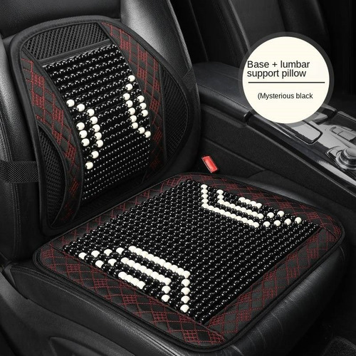 Cubre Asiento Bolas Madera Bambu Esferas Verano Relajacion