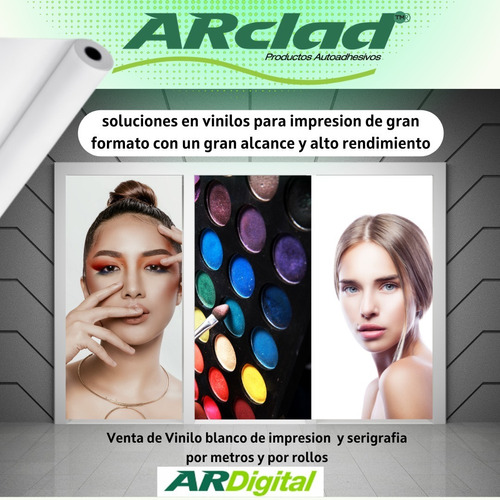 Imagen 1 de 2 de Vinil Blanco Bte Y Mate Impresion Arclad Premium 1.40