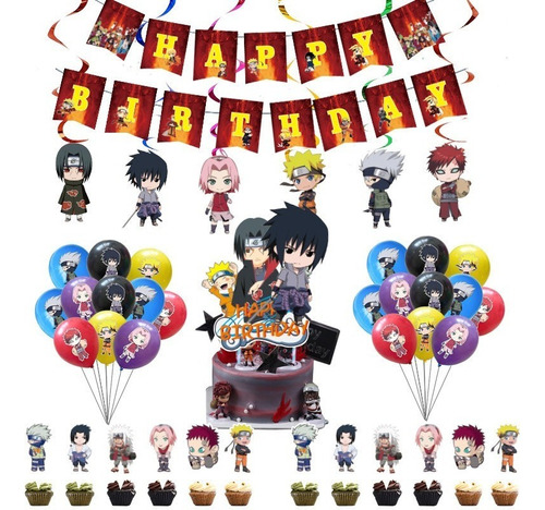 Naruto - Kit Decorativo Para Fiesta De Cumpleaños
