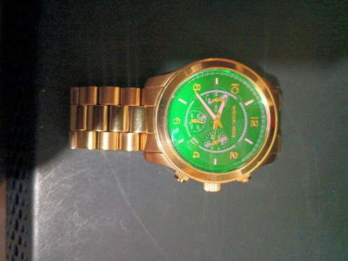 Reloj Michael Kors Mk8407 Dorado Dorado Negro (Usado)