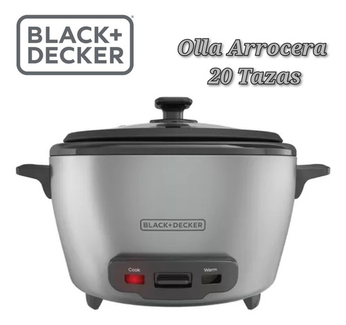 Olla Arrocera Black+decker 20 Tzs Tapa Vidrio Vaporera Elect