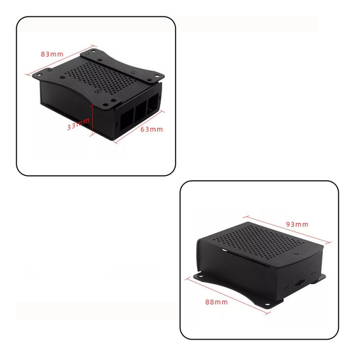 Case Aluminio Compatible Con Raspberry Pi 4b Con Ventilador