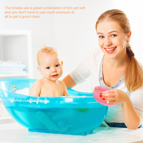 Cepillo De Silicona Para Baño De Silicona Para Bebés, Masaje
