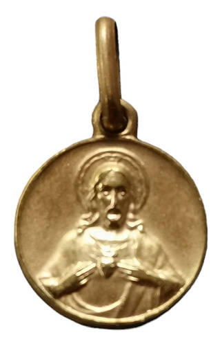 Medalla Oro 18k Sagrado Corazón Jesús #800 (medallas Nava) 