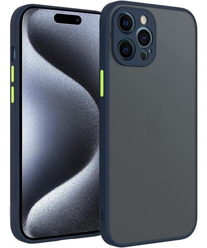 Funda Case Para iPhone XS Max Ahumado Mate Azul Antishock