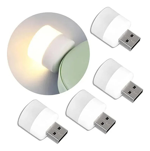 2 Bombillos Lampara Led Usb Lectura Camping Habitacion Bebe