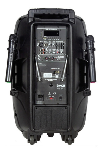 Imagen 3 de 3 de Parlante Pro DJ PS15A-MP3-B con bluetooth negra