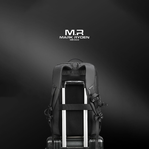 Mochila grande premium para portátil de 39 litros, 15.6 pulgadas, con USB Mark Ryden Mr3950 de color negro mate