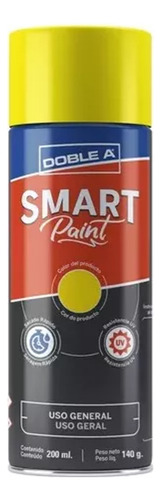 Pintura En Aerosol Acrílico Doble A Smart Paint Acabado Metálico Color Amarillo