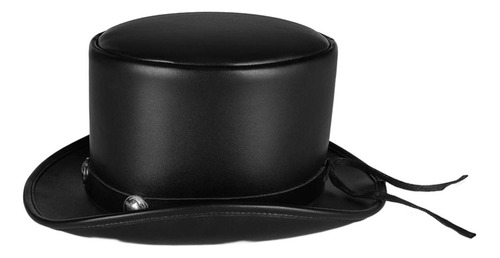 Qianyuu Sombrero De Mago Unisex, Estilo Elegante De Cuero,