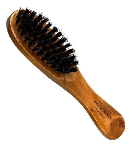Cepillo Phillips Para Barba 100% Natural Color Marrón
