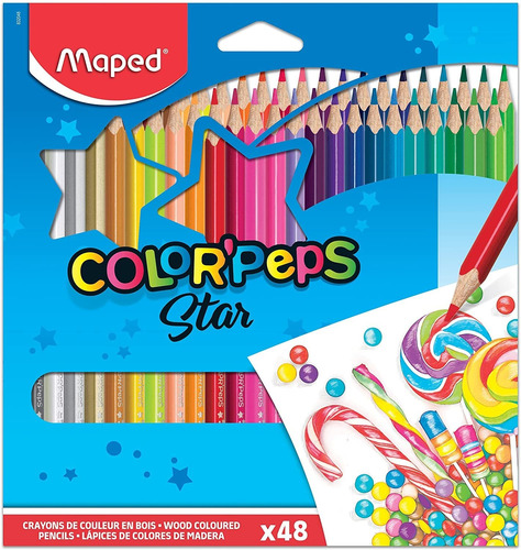 Lapices De Colores Maped Color Peps X48 Unidades