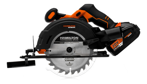 Imagen 6 de 10 de Sierra Circular Bateria 20v Hamilton Linea Pesada + Regalo