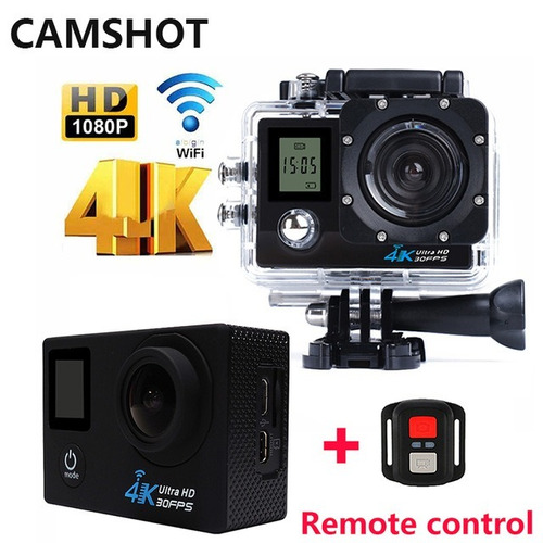 Camara Deportiva Wifi 2 Pantallas Sumergible 1080p Control