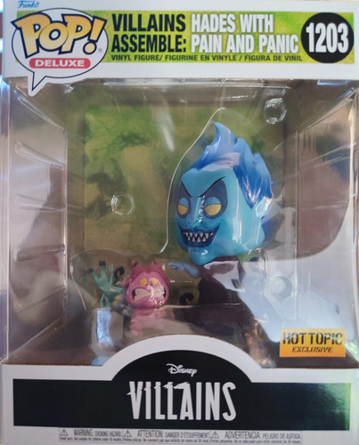 Funko Pop! Villains Hades With Pain And Panic #1203 Et. Ht (Usado)