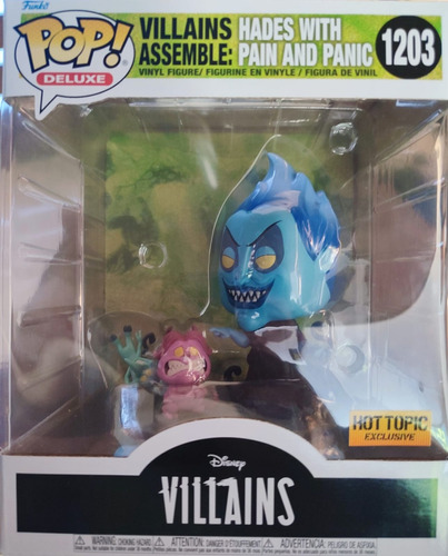 Funko Pop! Villains Hades With Pain And Panic #1203 Et. Ht