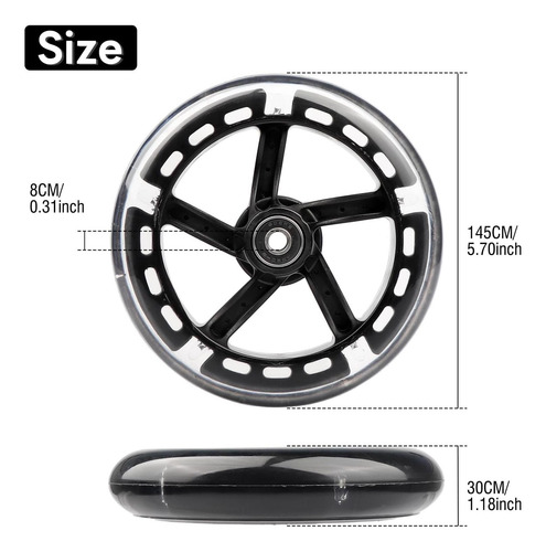 Ruedas De Patinete Wheelgoo Wiggle Scooter 145 Mm Para