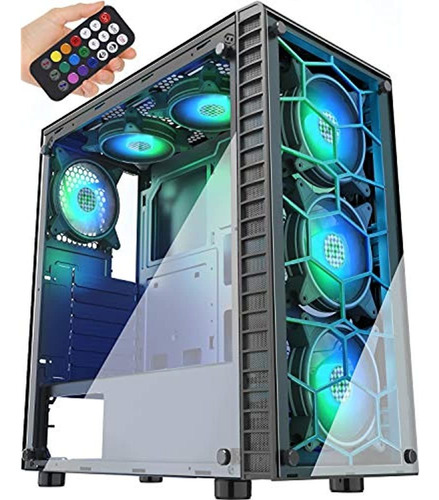 Musetex Phantom Black Atx Mid-tower Case Con Usb 3.0 Y Venti