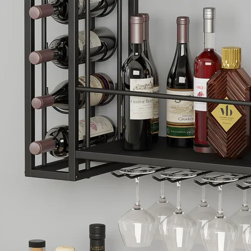 Estante De Vino Montado En La Pared De Zaobas, Estante De Vi