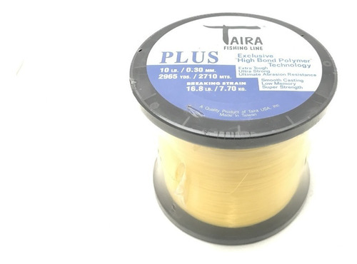 Nylon Taira Plus 0.30mm X 2710 Metros Resistencia 7.7 Kg. Baja Memoria Sedoso Y Liviano Ideal Casting. Mariano Pesca 