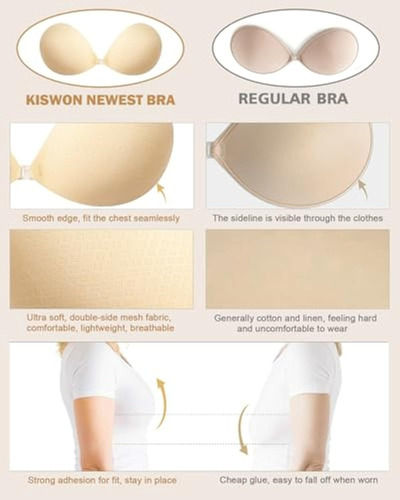 Bra Brasier Strapless Push Ups Invisible Full