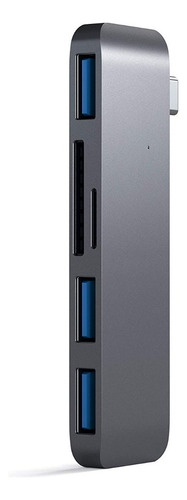Hub de adaptador de cartão de memória SD USB 3.0 USB-c para Macbook Color Space Grey (st-tcuhm)
