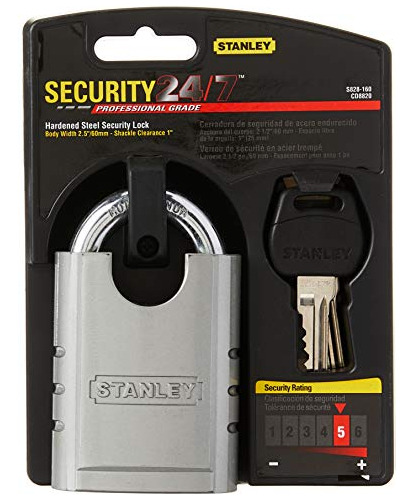 Candado Grillete Acero Endurecido Seguridad 1 Stanley S828 N