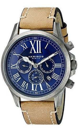 Akribos Xxiv Men's Multifunction Watch - 3 Subdials With Dat