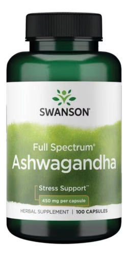 Ashwaganda Swanson 450 Mg Antistress Estado Mental Perfecto