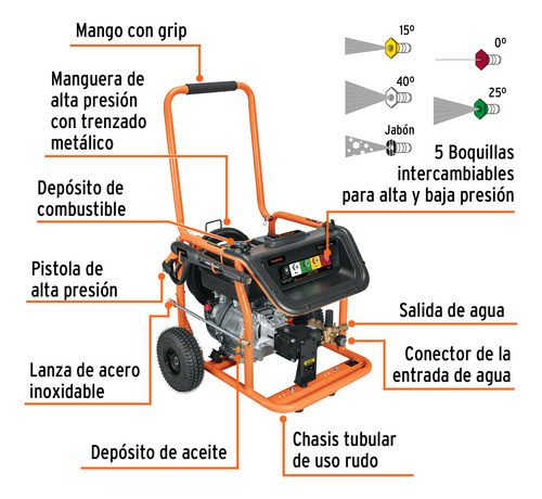 Hidrolavadora Con Motor A Gasolina 4000 Psi Truper 12910