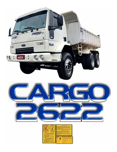 Kit Adesivo Compatível Com Ford Cargo 2622 Emblema Kit67