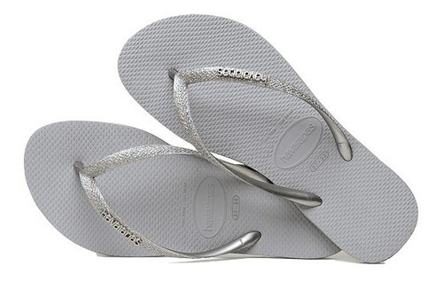 Ojotas Havaianas Mujer Slim Glitter Metallic Playa