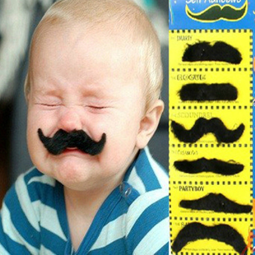 Kit 12 Bigodes Fake Estilo Nerd Balada Hitler Chales Chaplin