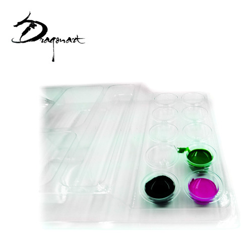 Dragon Art - Bandeja De Plástico Desechable Para Vasos De Ti