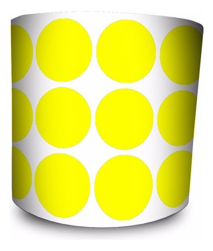 Etiqueta Bolinha 2 Cm Amarela 1000 Etiquetas Cor Amarelo