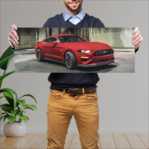 Cuadro 30x80cm Auto 2018 Ford Mustang Gt Perform 267