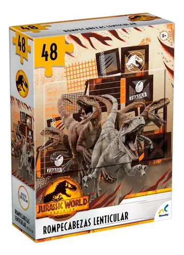 Juego De Mesa Puzzle Jurassic Lenticular 48 Piezas