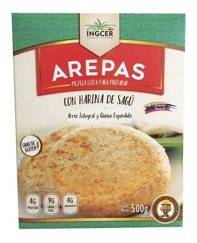 Mezcla De Arepas De Sagú 500g Ingcer